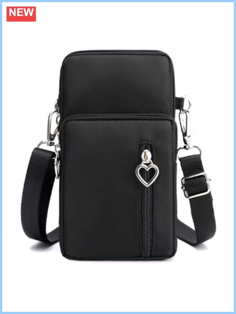 Small Nylon Crossbody Bag Mini Phone Purse Detachable Strap Women